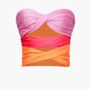 pink and orange open tube top from Mica's size small